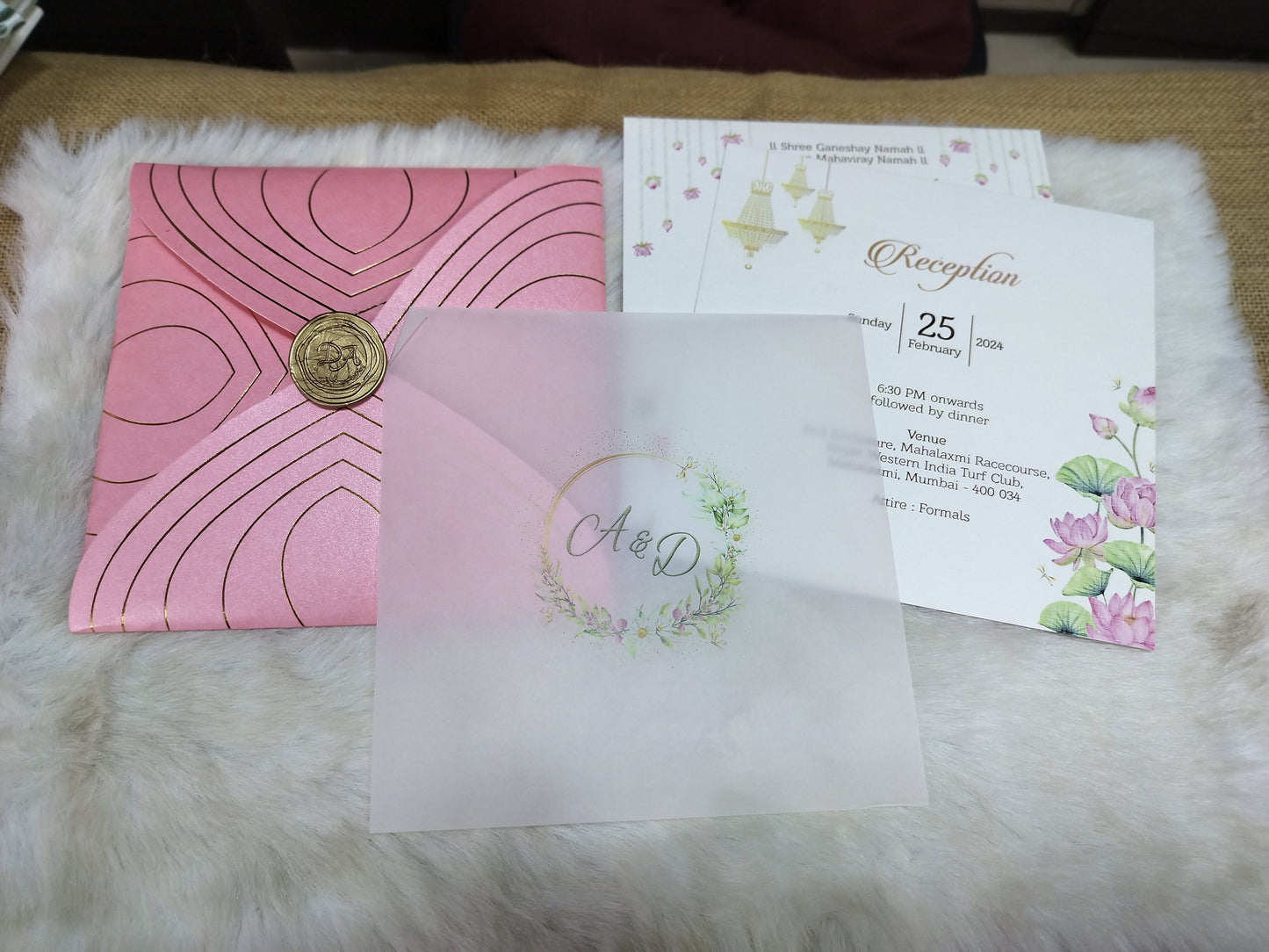 Petal Shaped Creative Wedding Invitation |  SS - 8020