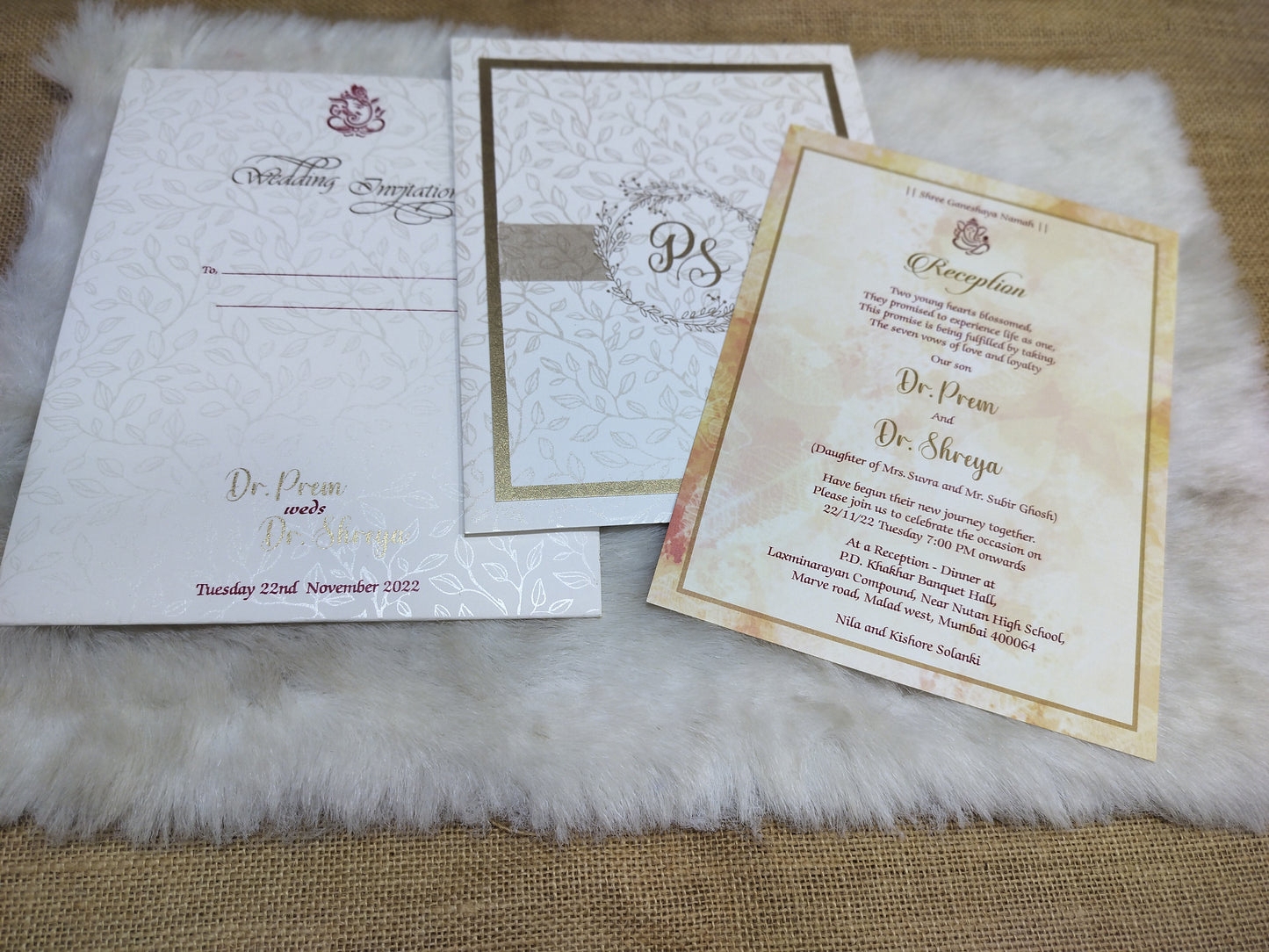 Classy Wedding Card with Carricature | SS - 8039