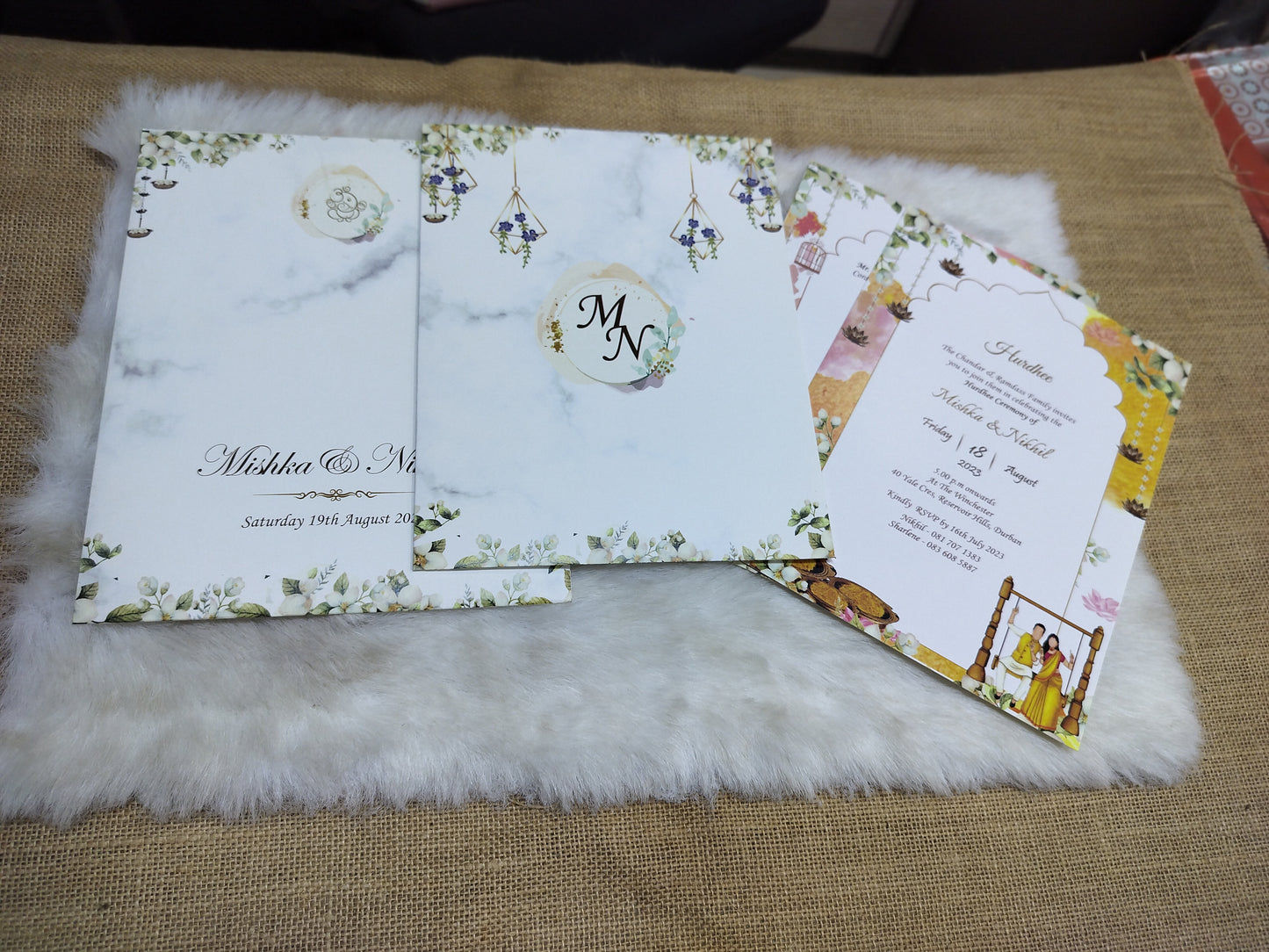 Designer Wedding Invitation with Carricature | SS - 8045