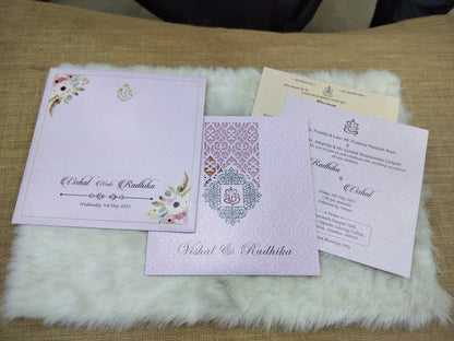 Lasercut Wedding Cards in Pastel theme |  SS - 9008