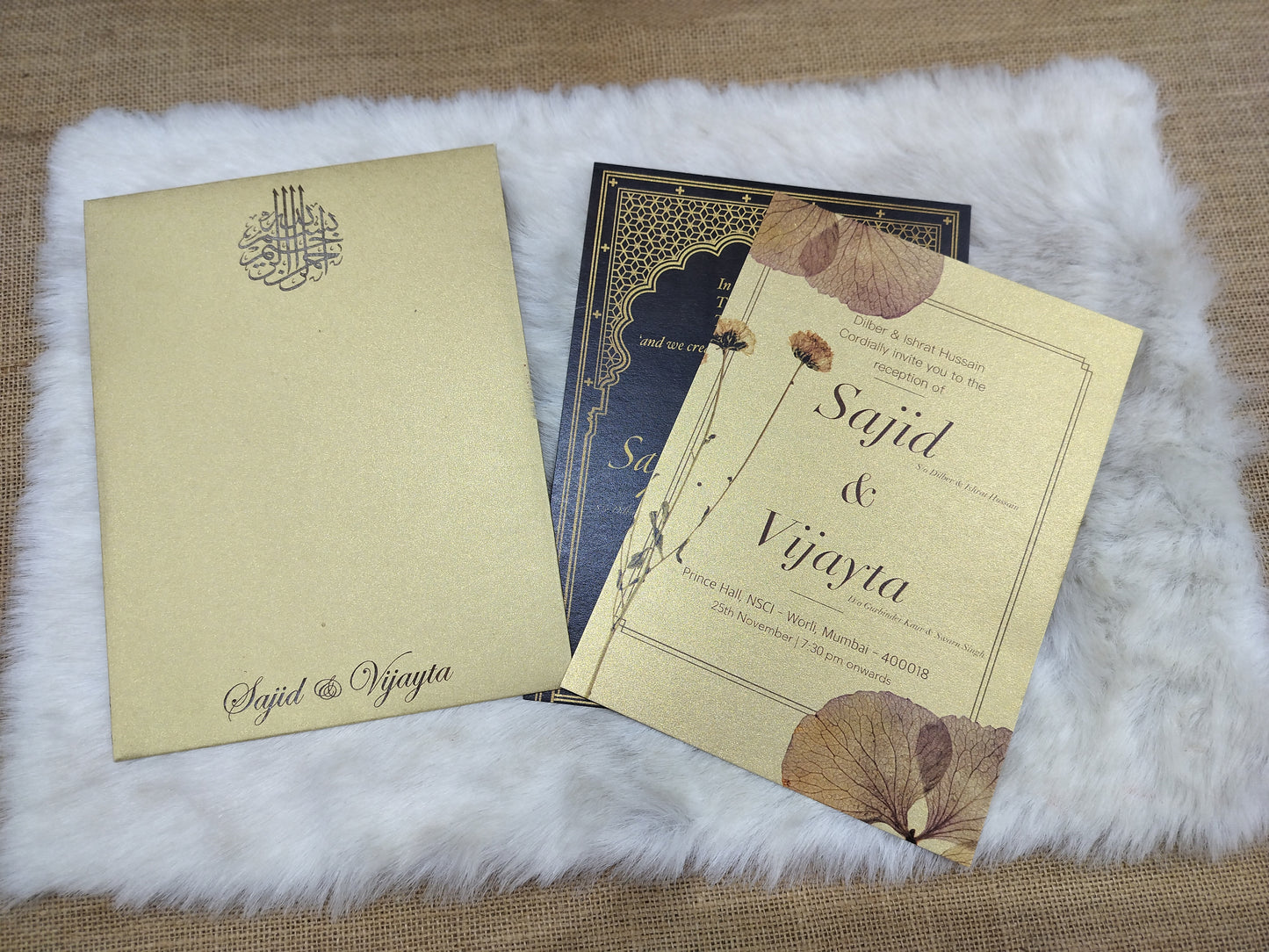 Classy Muslim Wedding Card | SS - 9009