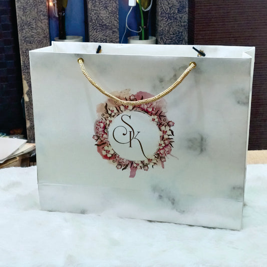 Marble Finish Wedding Paper Bag | SSP - 017