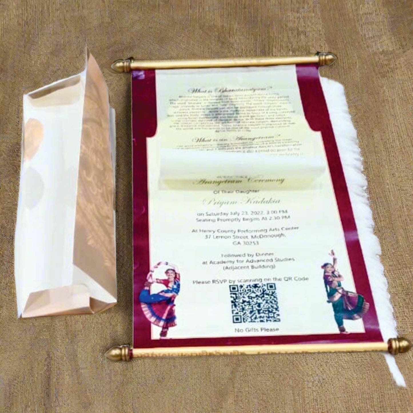 Arangetram Scroll Invitation | SSR - 001