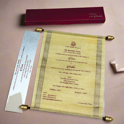 Royal Wedding Scroll Invite | SSR - 004