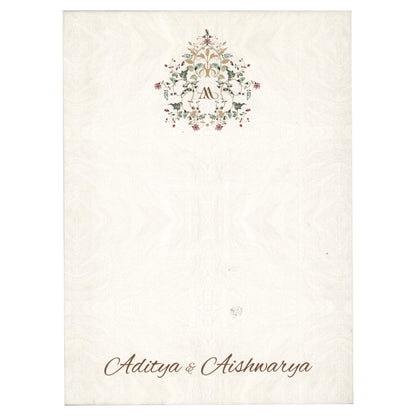 Elegant Wedding Card with Pastel Inserts | SS - 5009