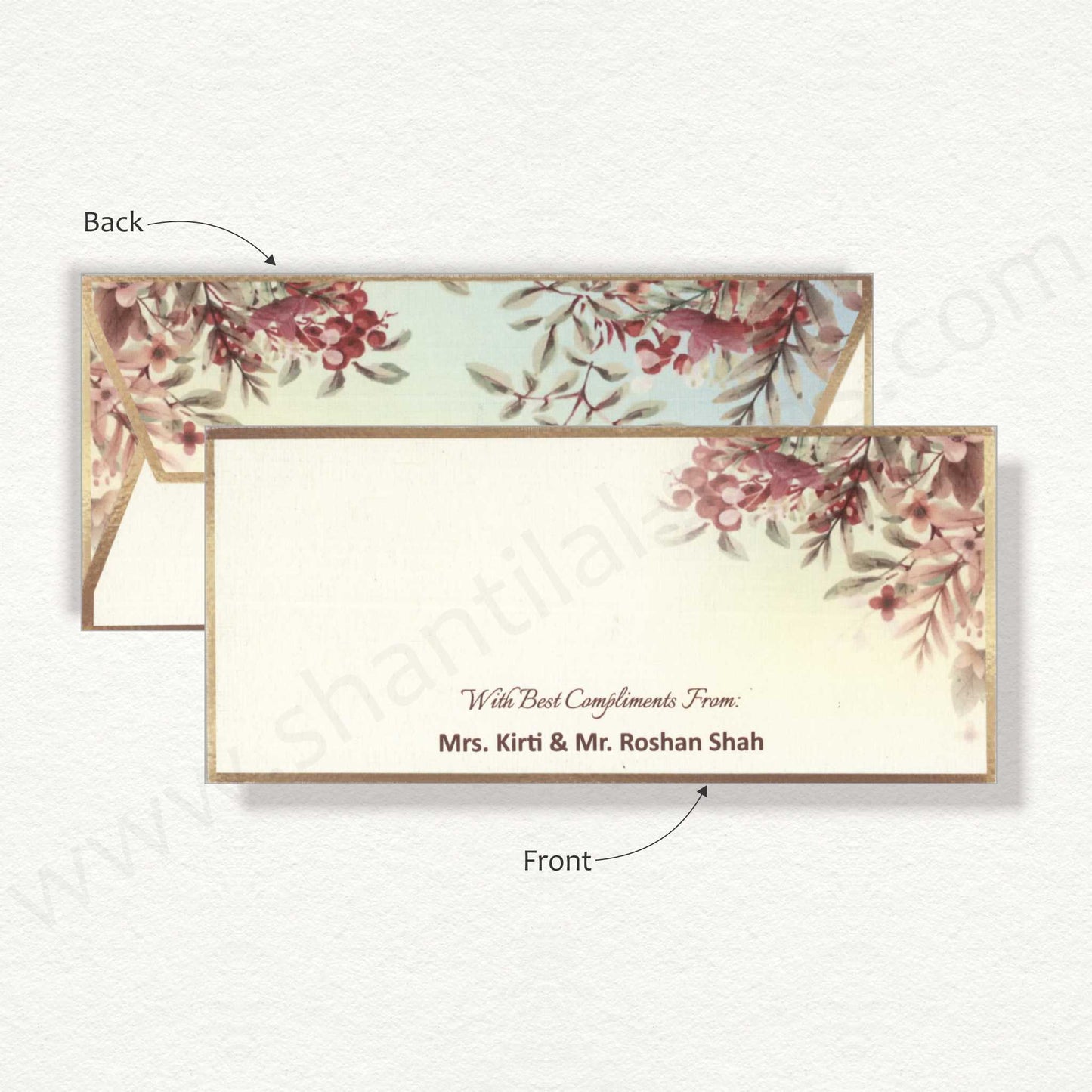 Classy Floral Cash Envelope | G-60