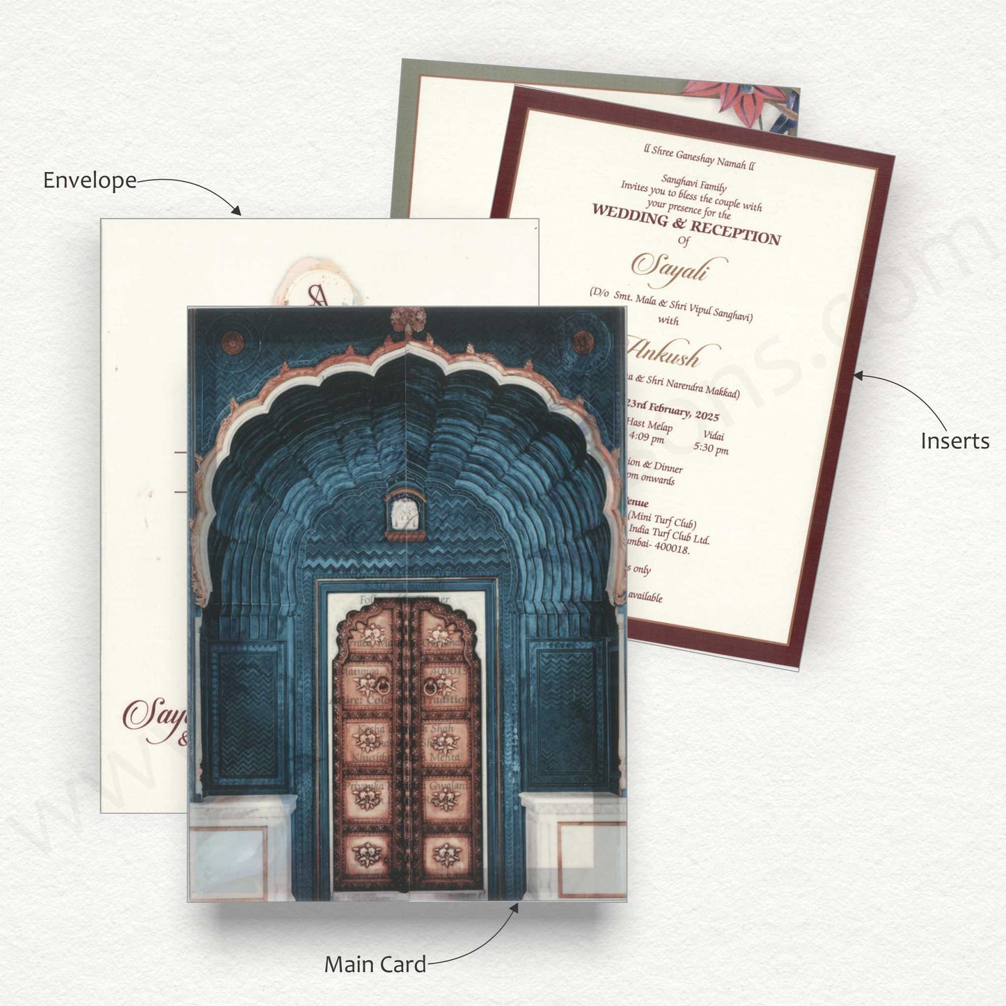 Designer Wedding Card With Door Theme | SS -81054