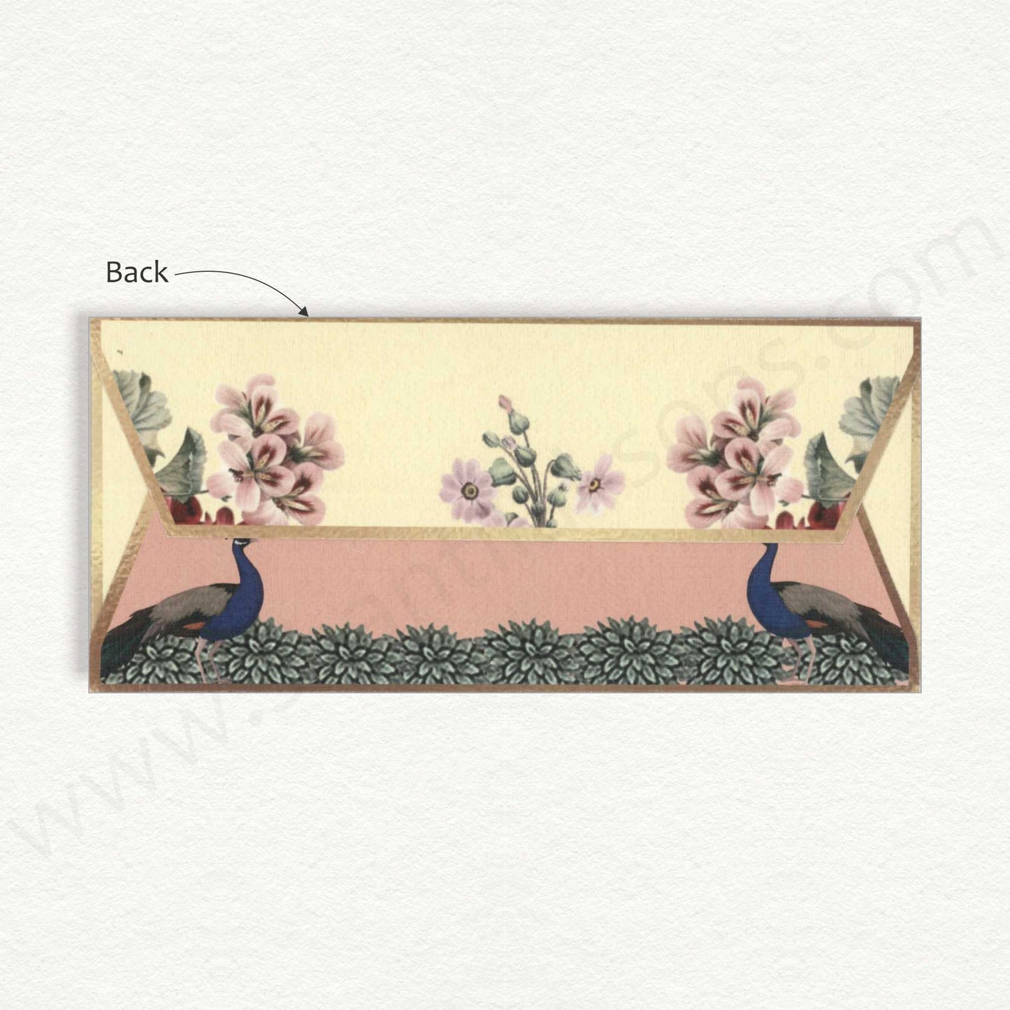 Designer Peacock Theme Cash Envelope | G-63