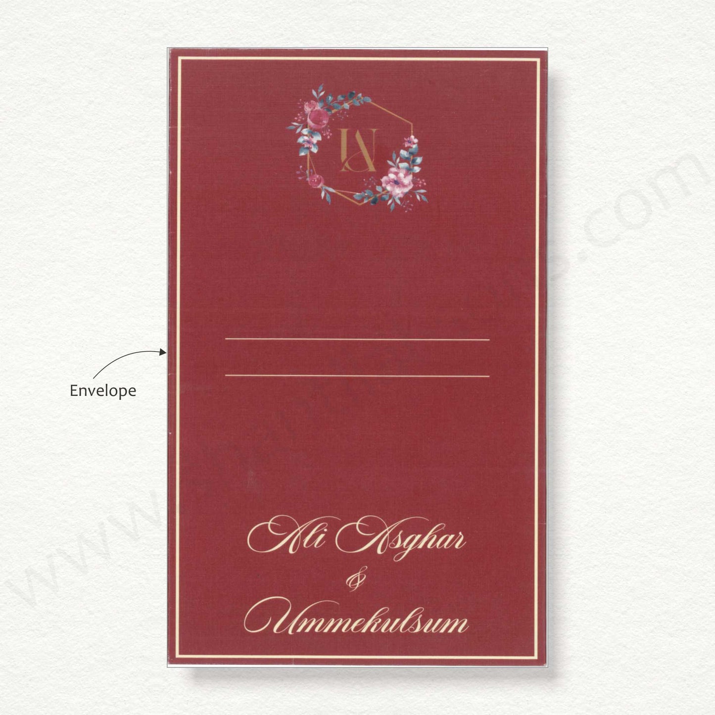 Designer Fan Shape Wedding Card | SS - 80153