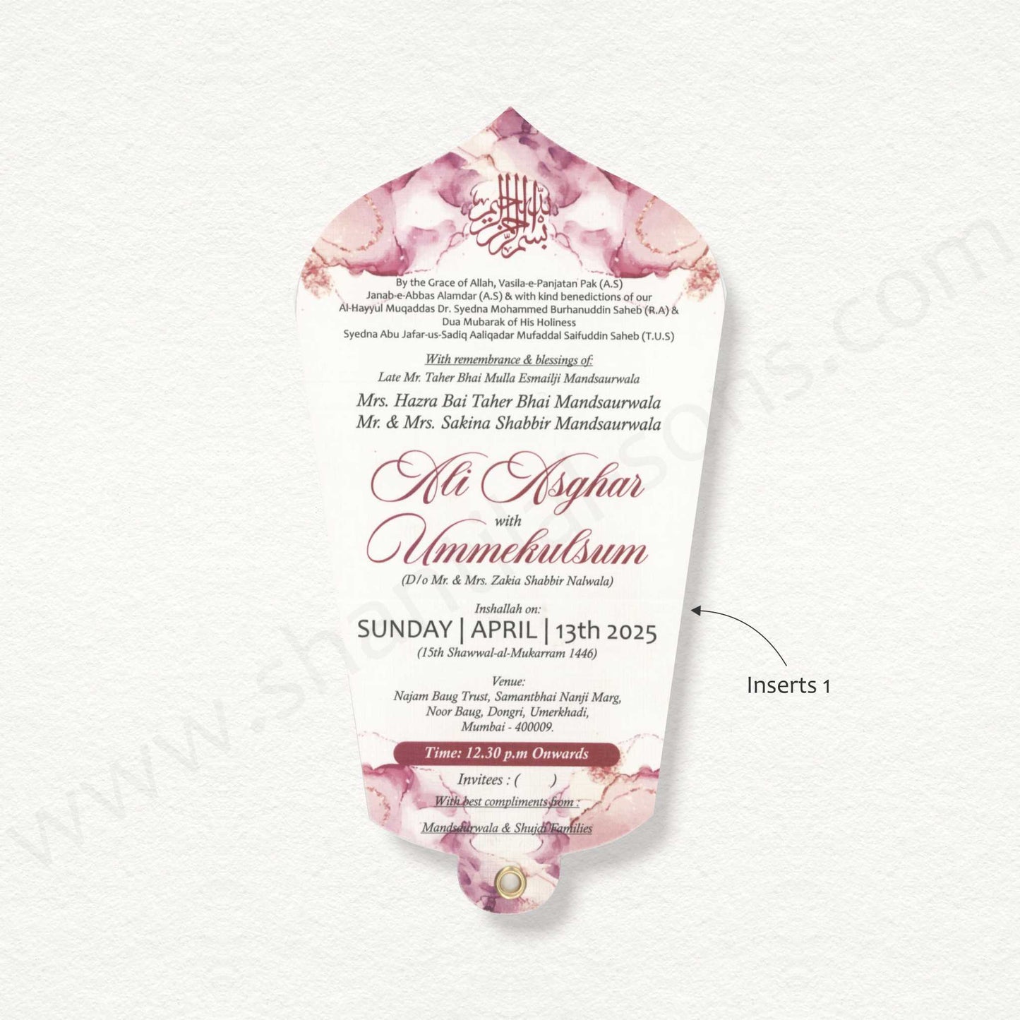 Designer Fan Shape Wedding Card | SS - 80153