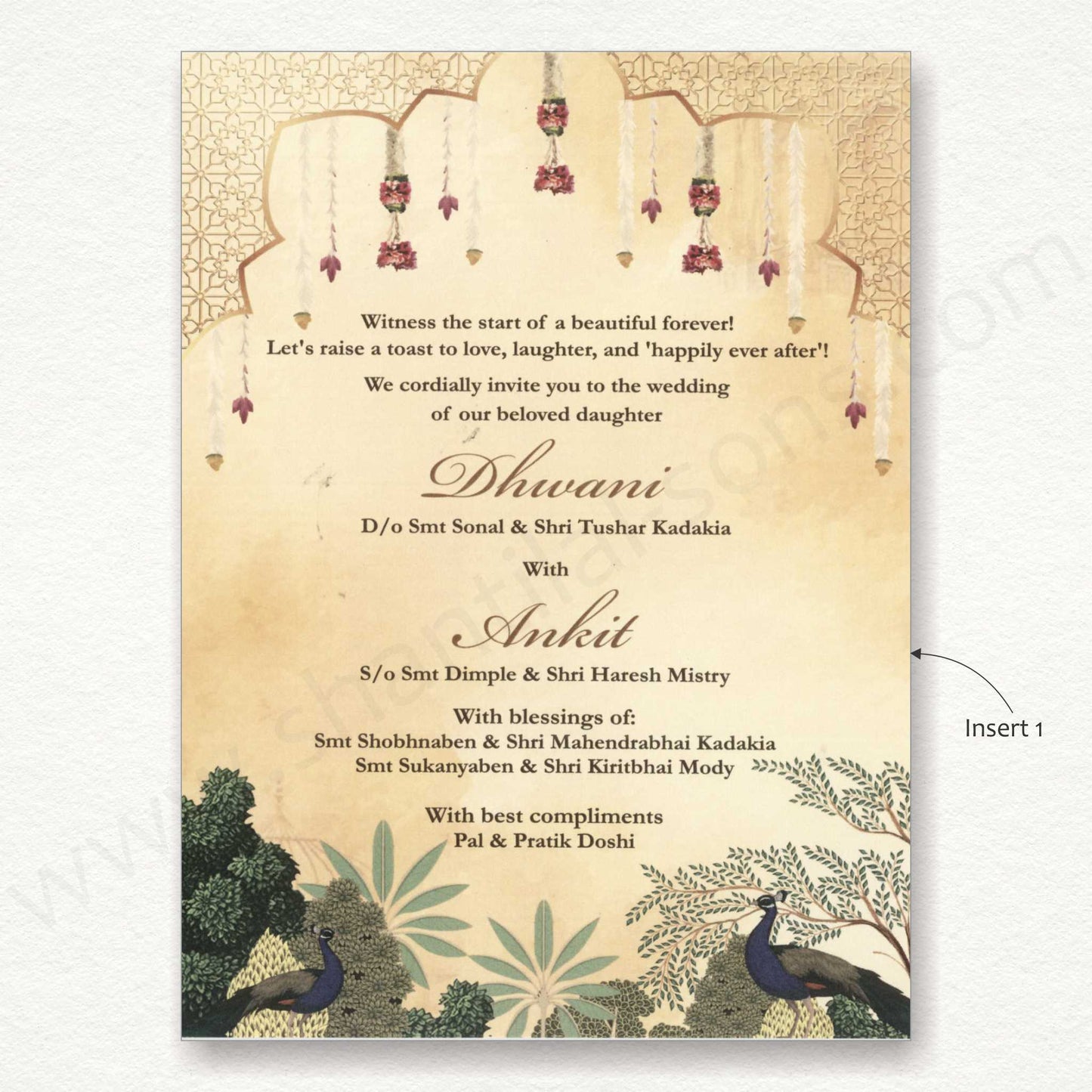 Classic Fusion: Pastel-Colored Traditional Wedding Card | SS - 8013