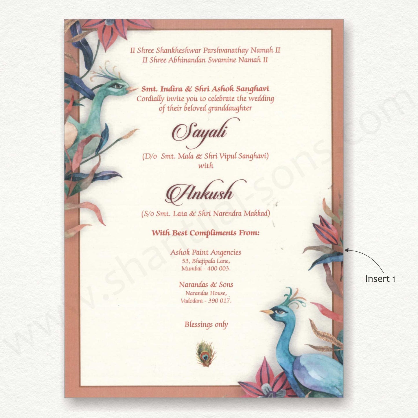 Designer Wedding Card With Door Theme | SS -81054