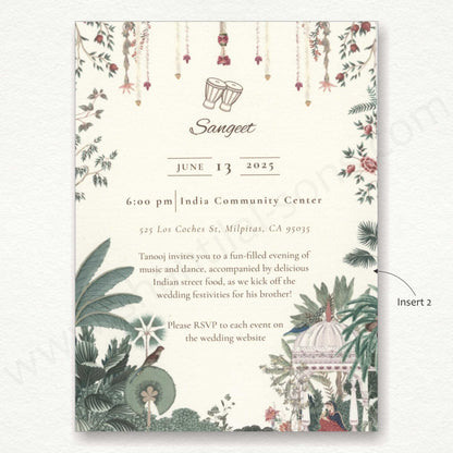 Floral Vellum Paper Wedding Card | SS - 80148