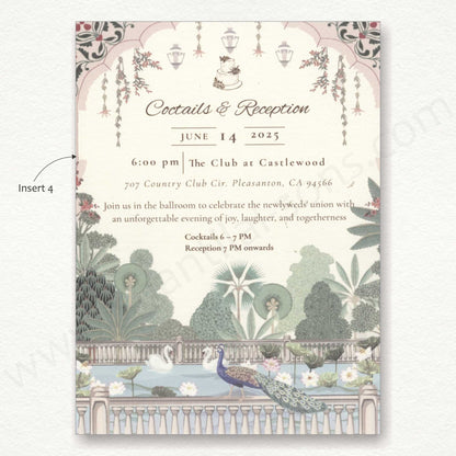 Floral Vellum Paper Wedding Card | SS - 80148