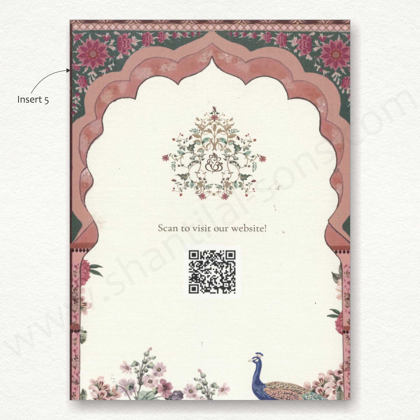 Floral Vellum Paper Wedding Card | SS - 80148