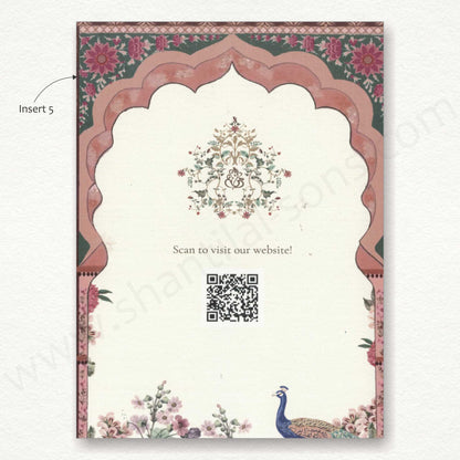 Floral Vellum Paper Wedding Card | SS - 80148