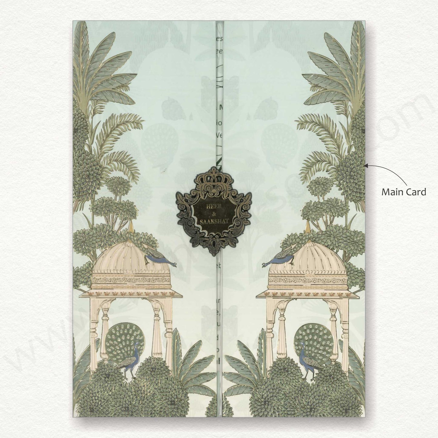 Pichwai Designer Wedding Card | N - 2135