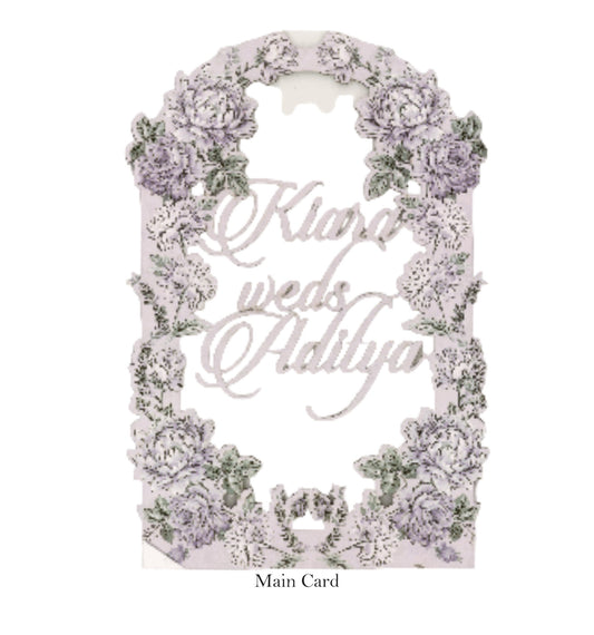 Beautiful Laser Cut Wedding Card - Floral Fusion | SS-2310