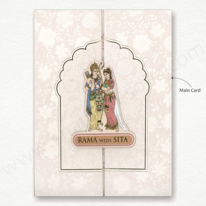 Rustic Designer Wedding Card | N - 9136