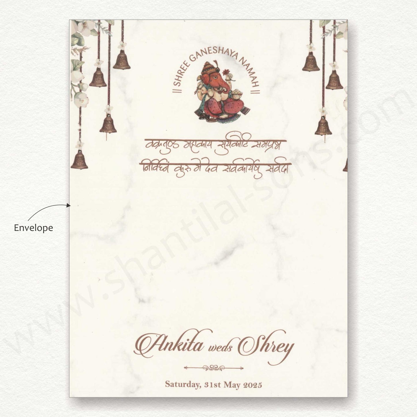 Wax Sealed Door Theme Designer Wedding Card | SS - 8135