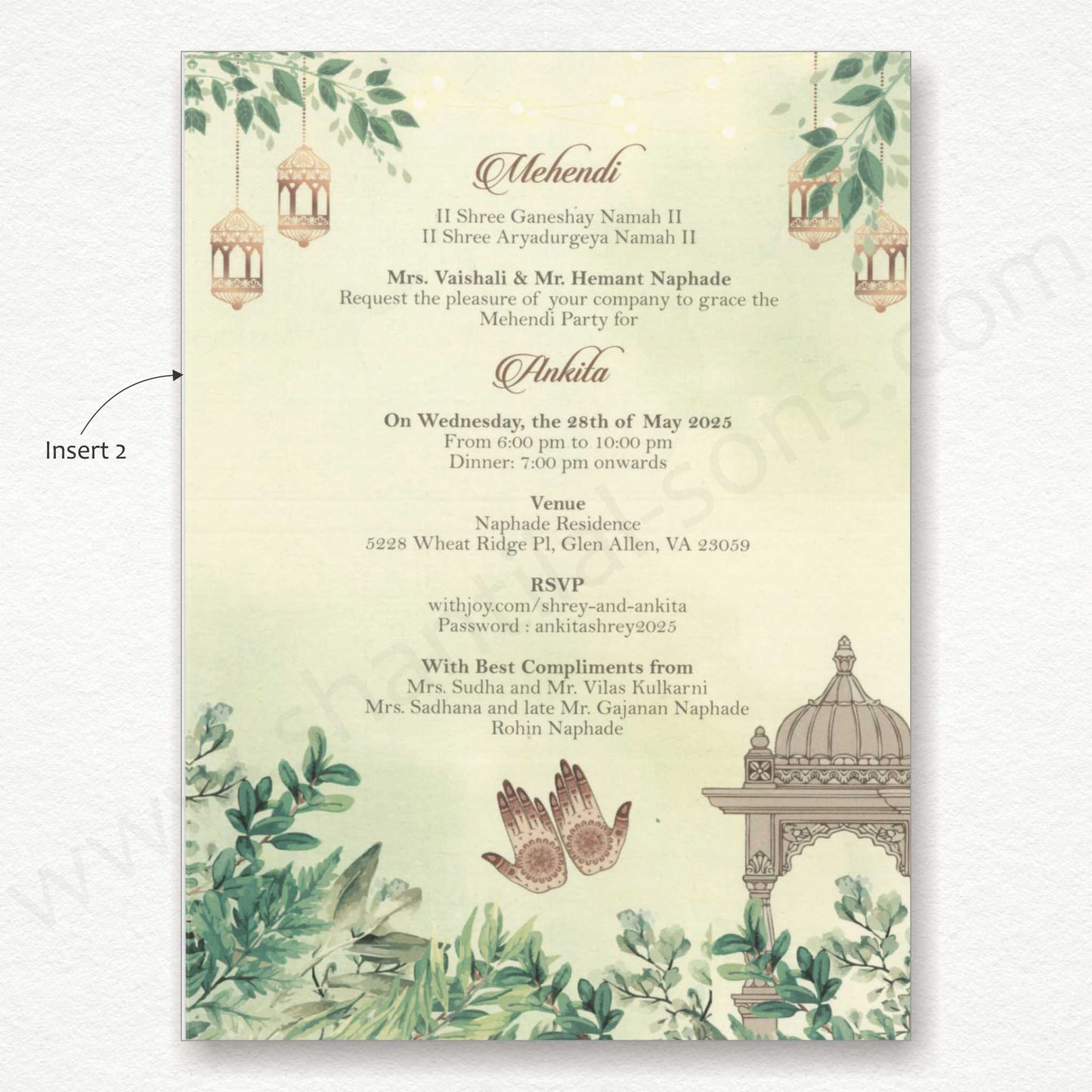 Wax Sealed Door Theme Designer Wedding Card | SS - 8135